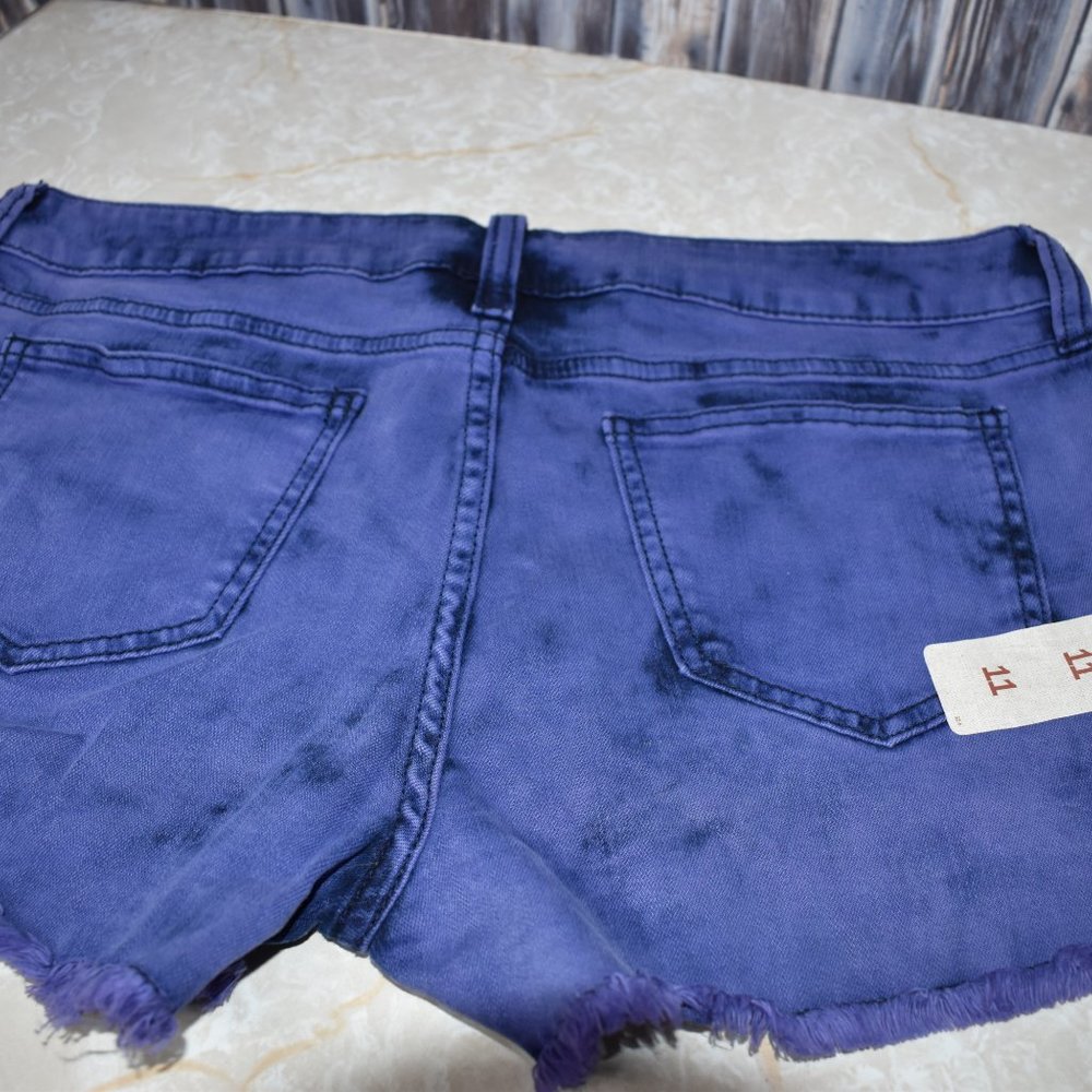 Decree Purple Tie Dye Denim Shorts New Raw Edge 11 - Picture 6 of 6